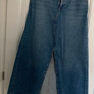 Gap Long Denim Skirt With Slit